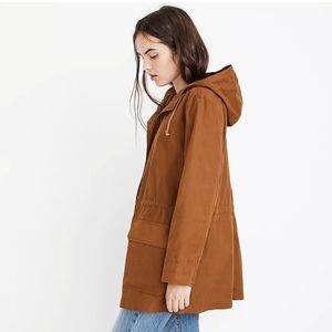 Madewell Anorak Raincoat Dried Cedar Size Small